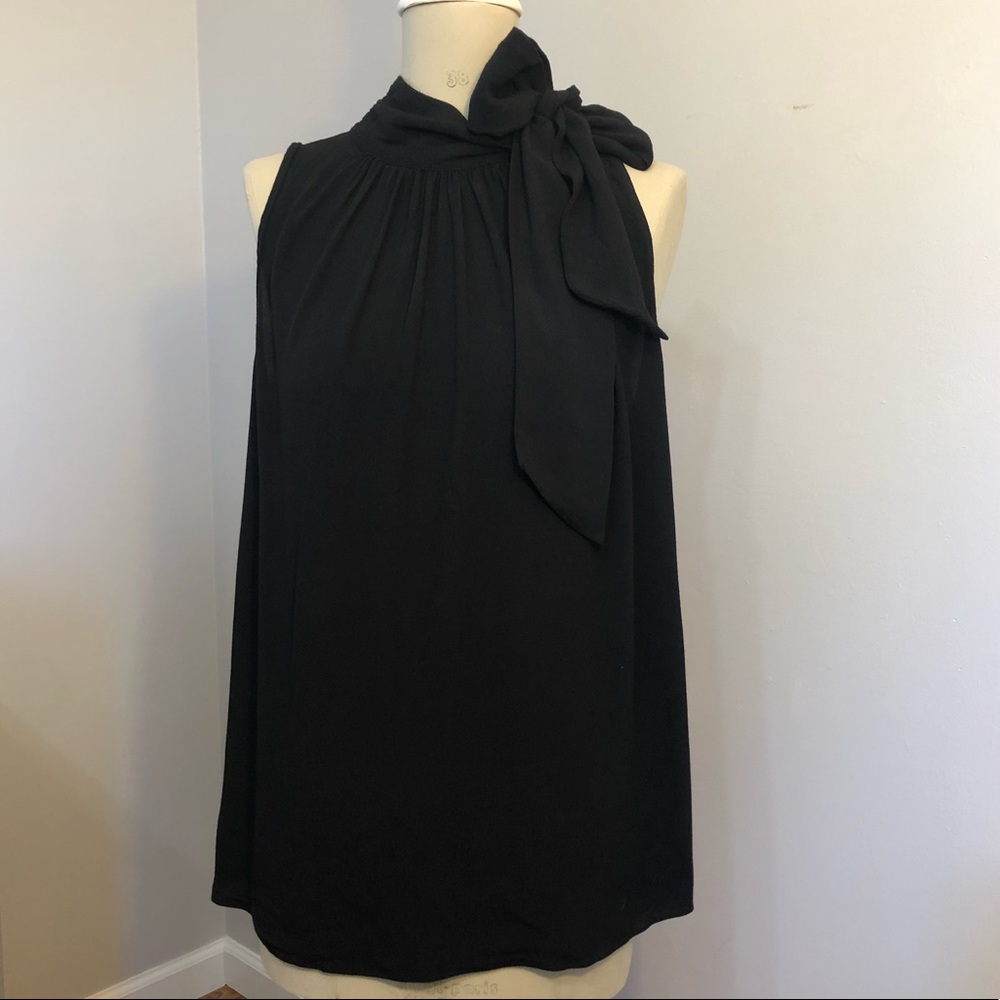 Ann Taylor black tie neck tank